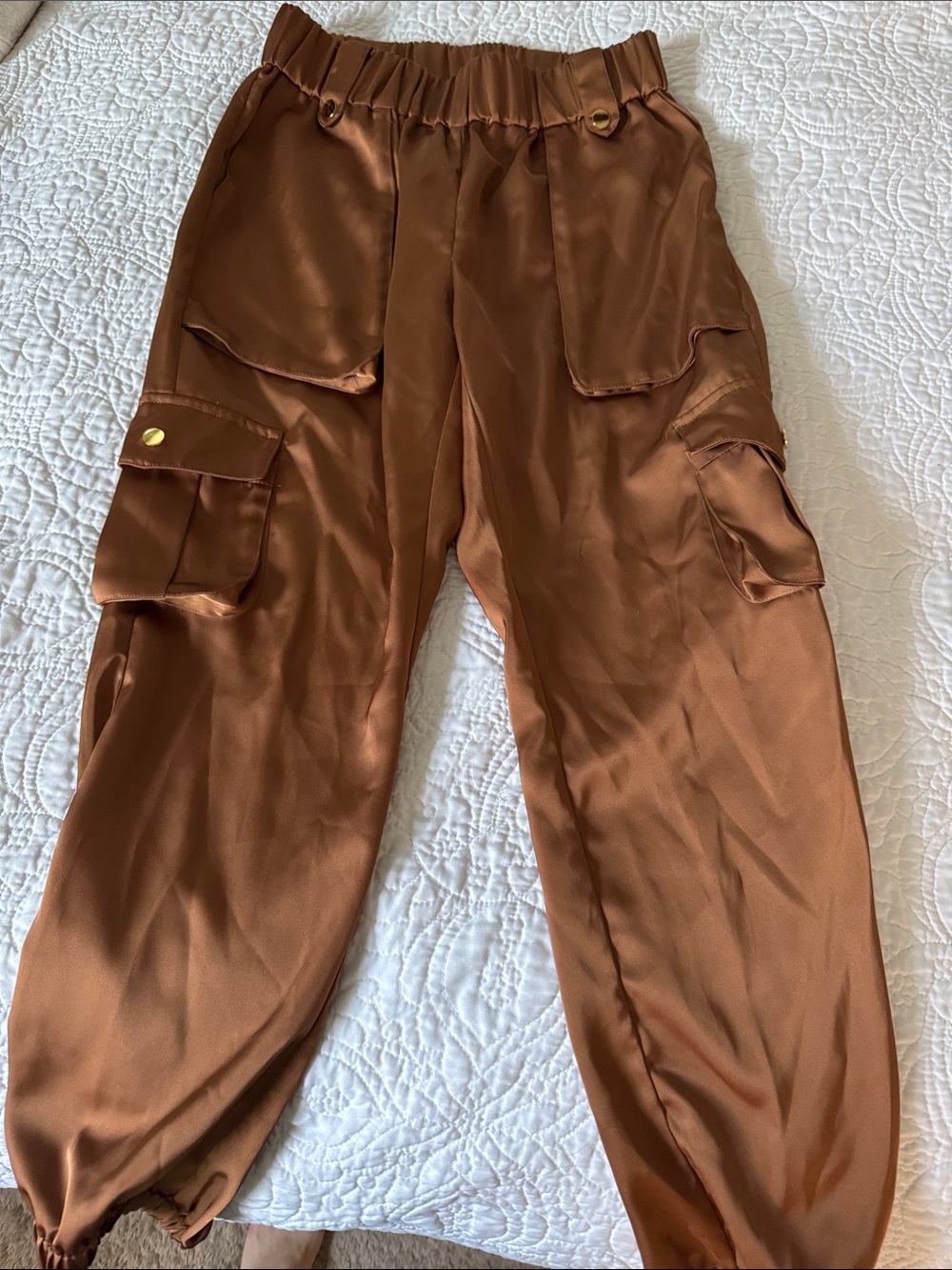 Cargo Jogger Pants in Rich Golden Brown